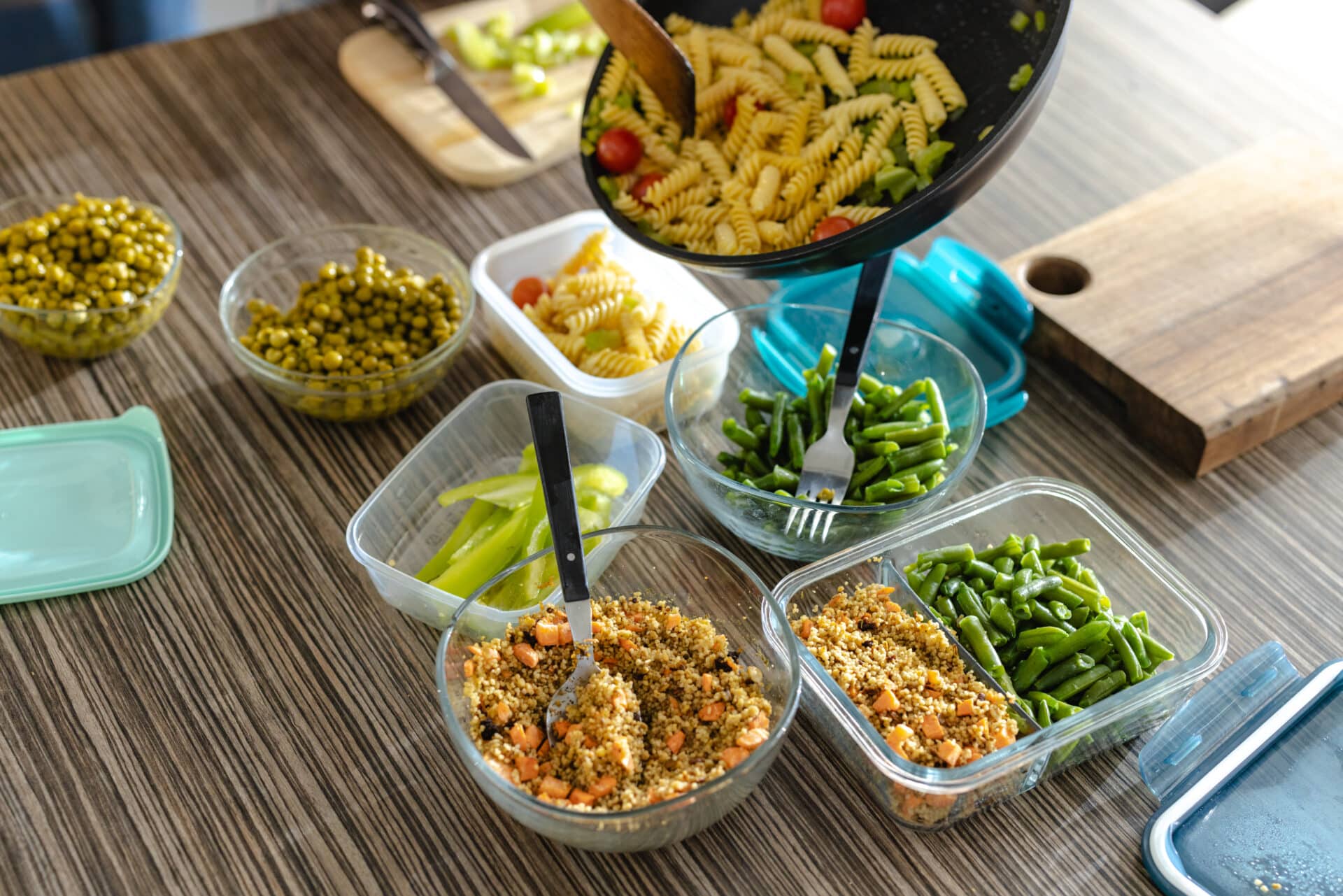 a bowl of food on a table